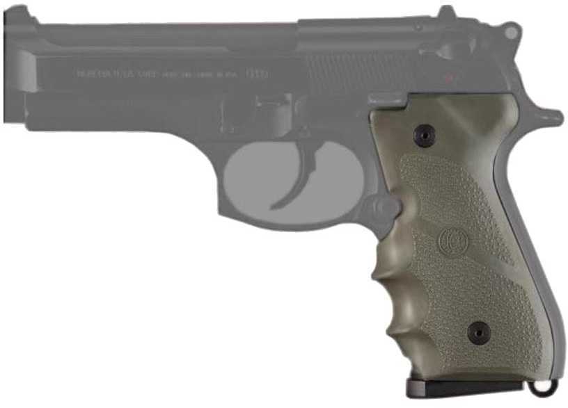 Hogue Beretta 92/96 Grip with Finger Grooves Olive Drab Green 92001
