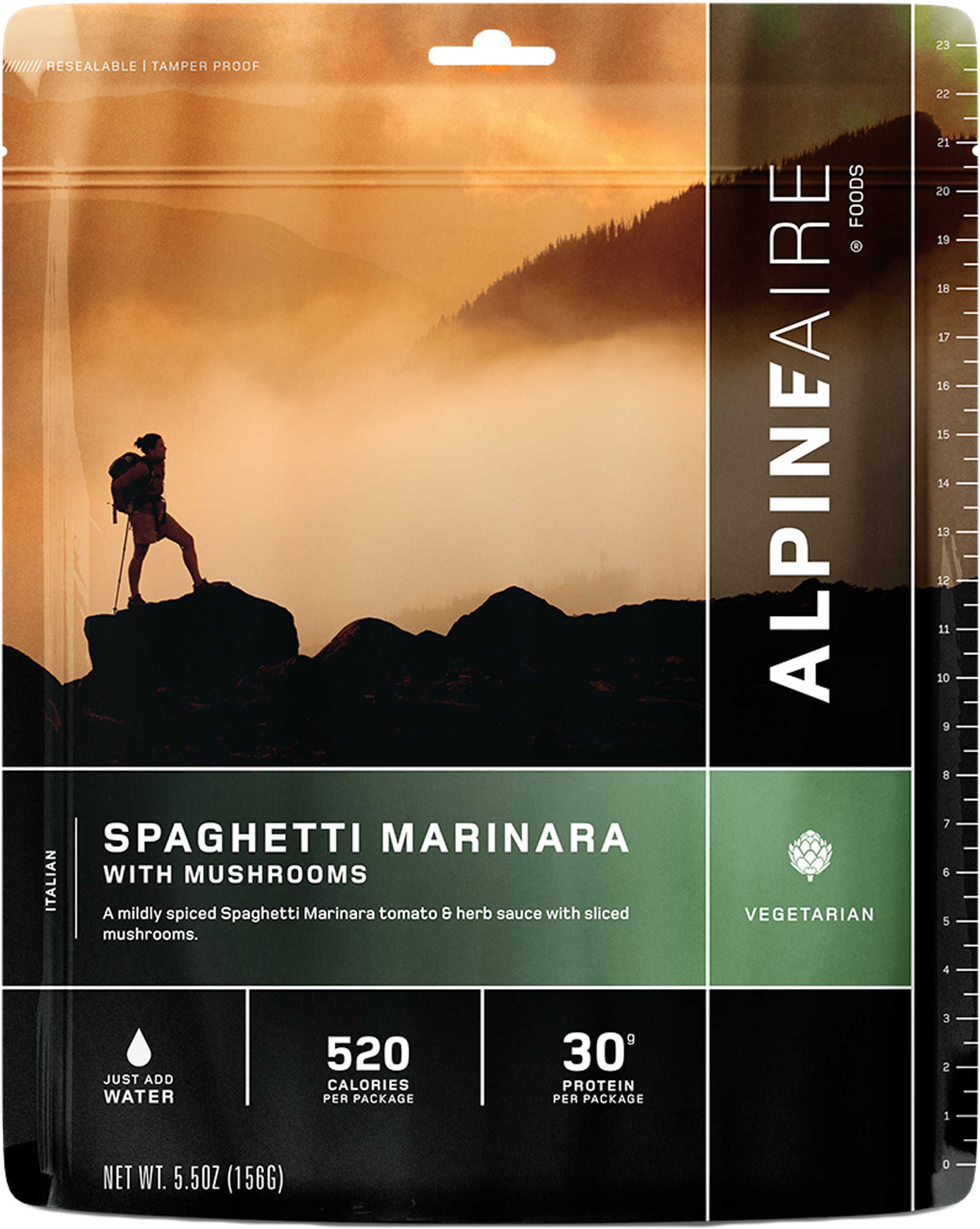 Alpine Aire Foods Spaghetti Marinara w/Mushrooms Serves 2 Md: 60104