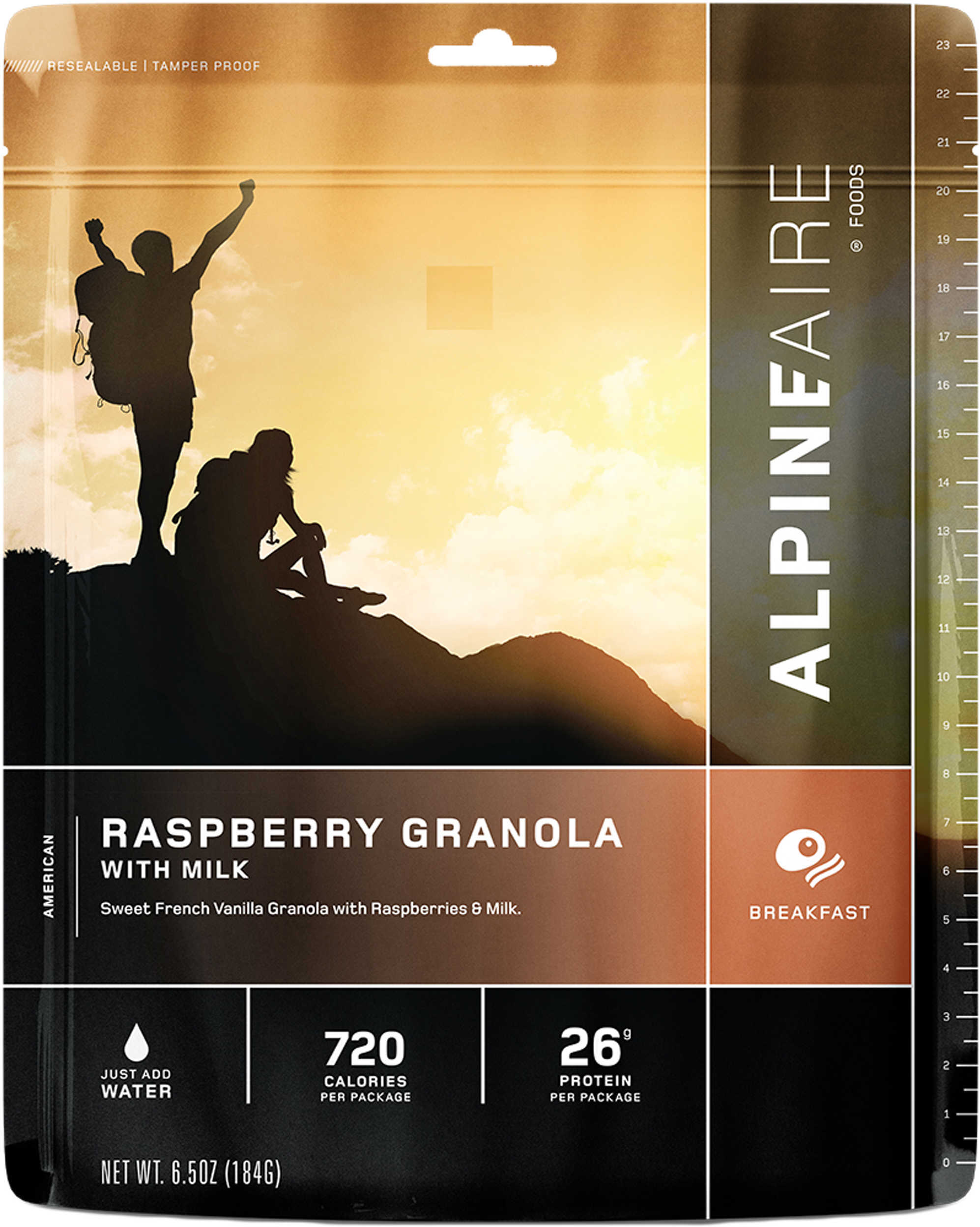 Alpine Aire Foods Raspberry Granola w/Milk Serves 2 Md: 60119