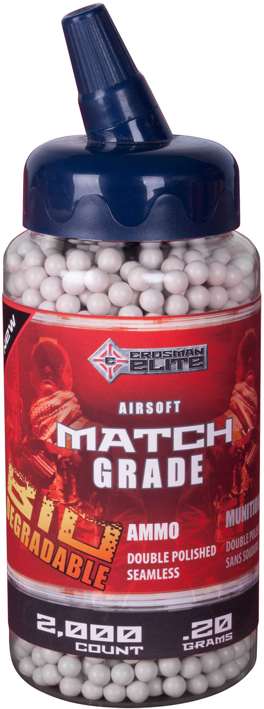 Crosman Airsoft Match Ammunition Biodegradable .20 g 2000 pk. Model: SAP2020E