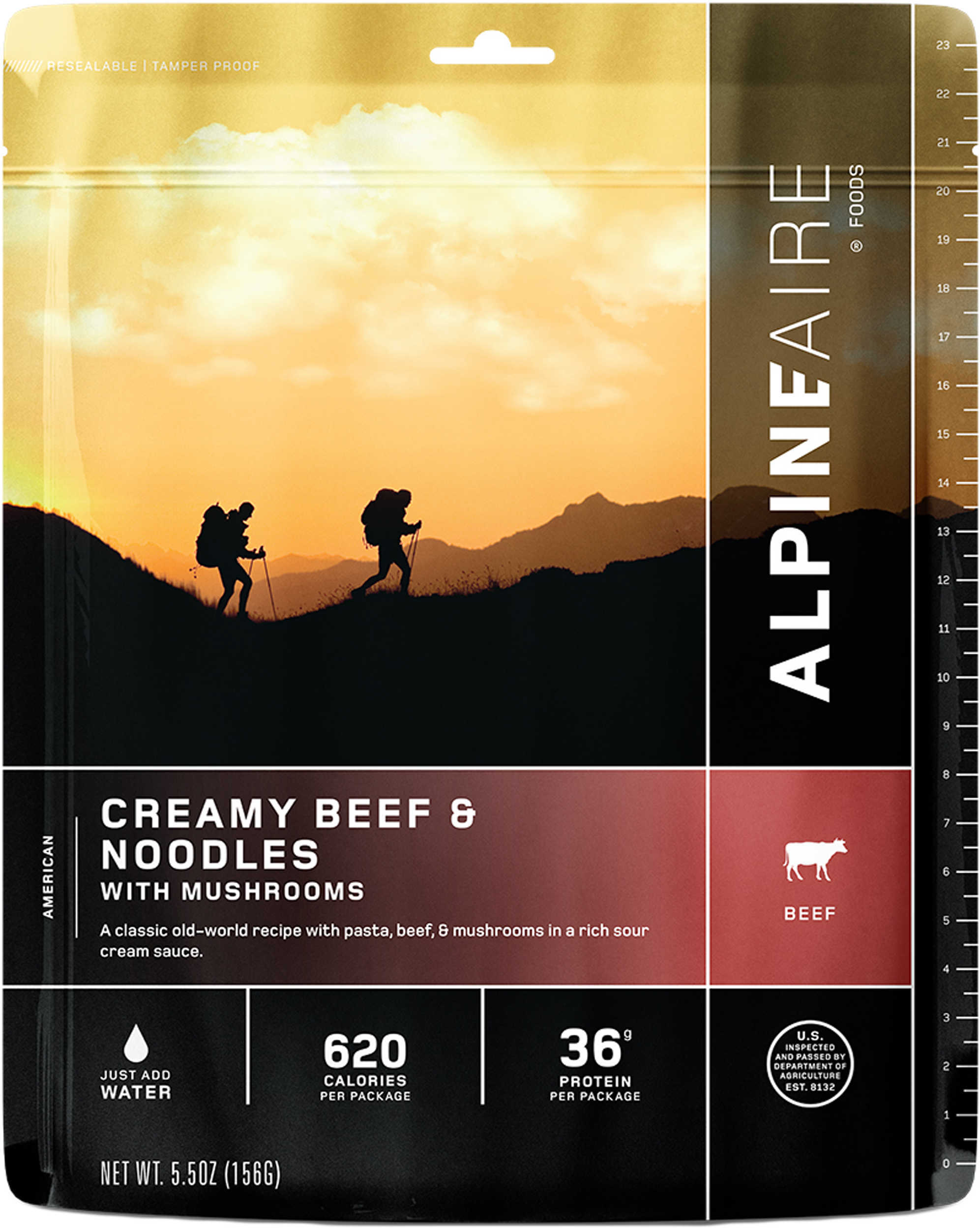 Alpine Aire Foods Creamy Beef & Noodles w/Mushrooms Serves 2 Md: 60401