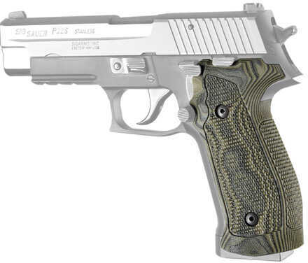 Hogue Sig P226 Grip DA/SA MaGrip Pirahna G10 G-Mascus Green Md: 23138