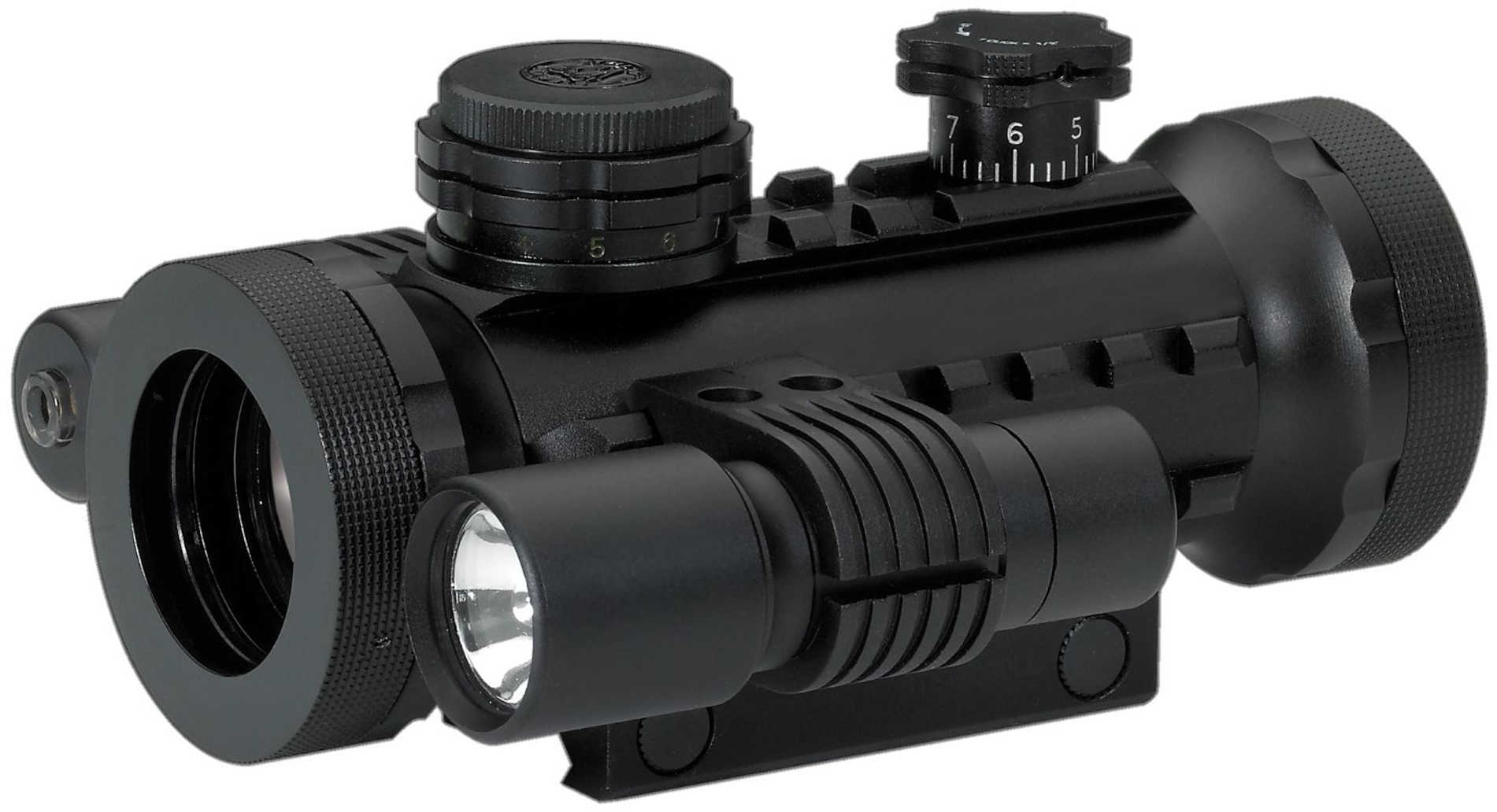 BSA Stealth Tactical Illuminated Sight With laser & flashlight - 5 MOA Red/Green/Blue Dot 1x STSRGBD30LL
