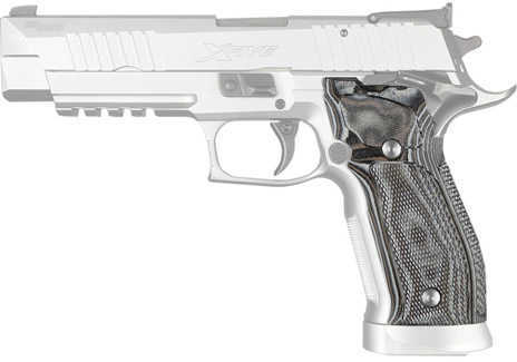 Hogue Sig P226 SAO X5/X6 Grip Checkered G10 G-Mascus, Black/Grey Md: 33177
