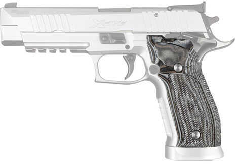 Hogue Sig P226 SAO X5/X6 Grip Checkered G10 G-Mascus, Black/Grey Md: 33177