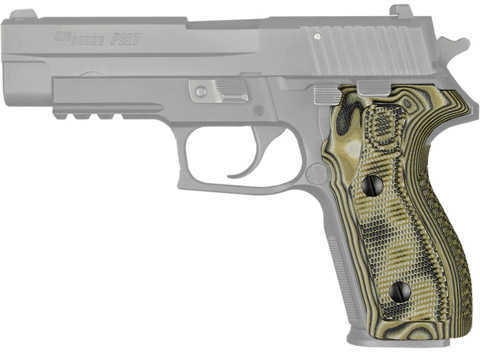 Hogue Sig P227 DA/SA Piranha Grip G10, Mascus Green