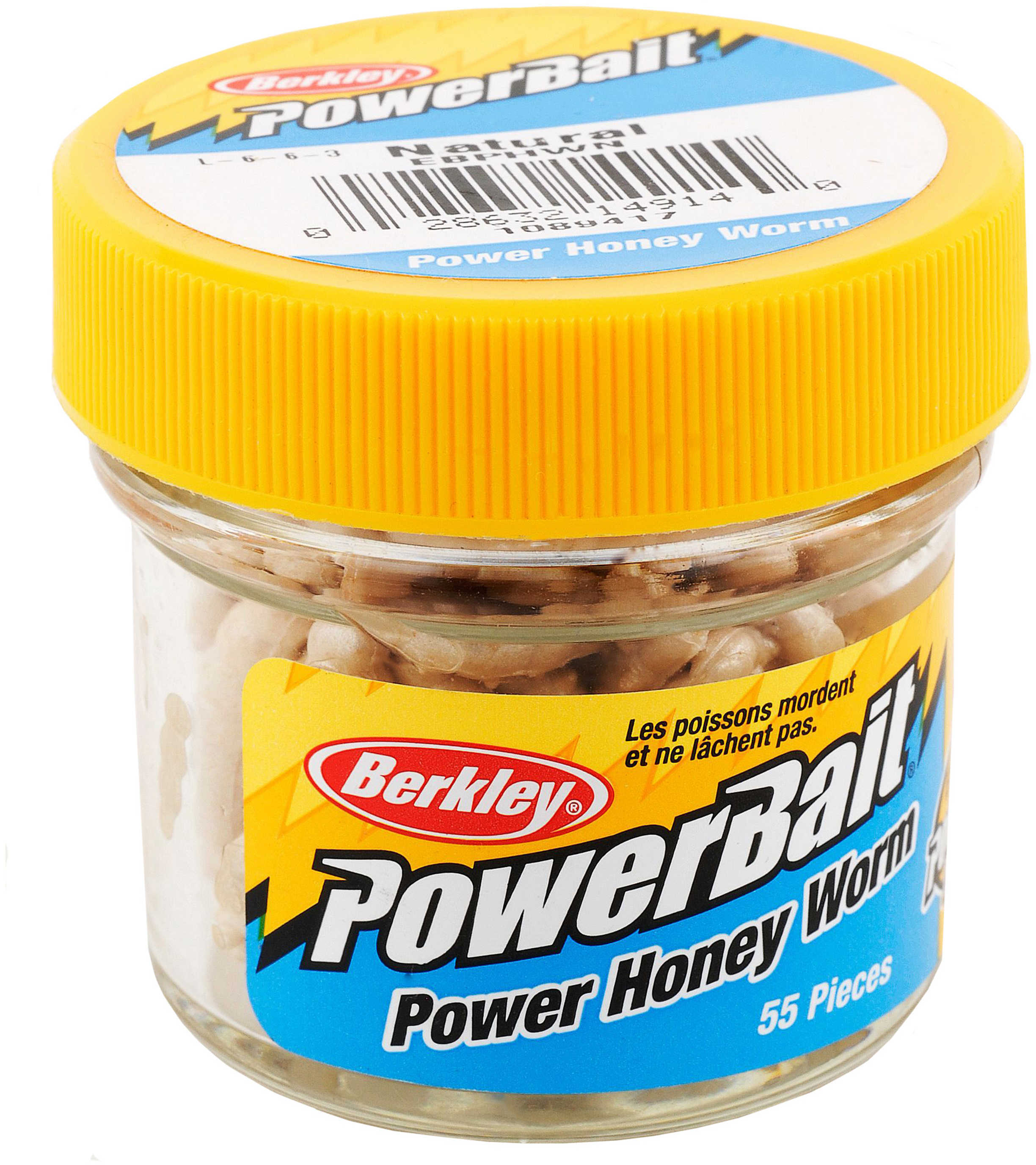 Berkley Power Honey Worm Jar Yellow Md#: EBPHWY