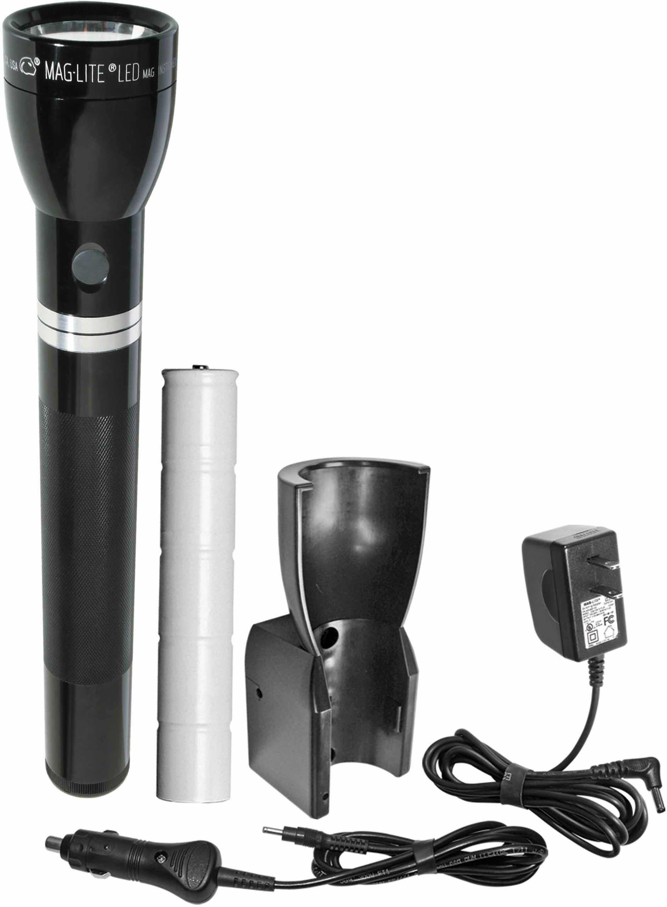 Maglite Charger LED Flashlight w/Charger 110V & 12V Adapter Md: RL1019