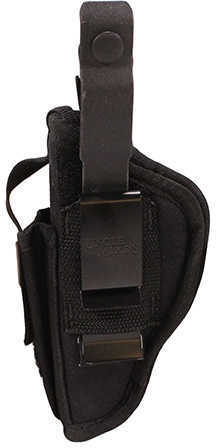 Uncle Mike's Cordura Hip Holster Ambidextrous Black 4" 3"-4" Barrel Medium Frame Autos (.32-.380 Cal.) 7001-0