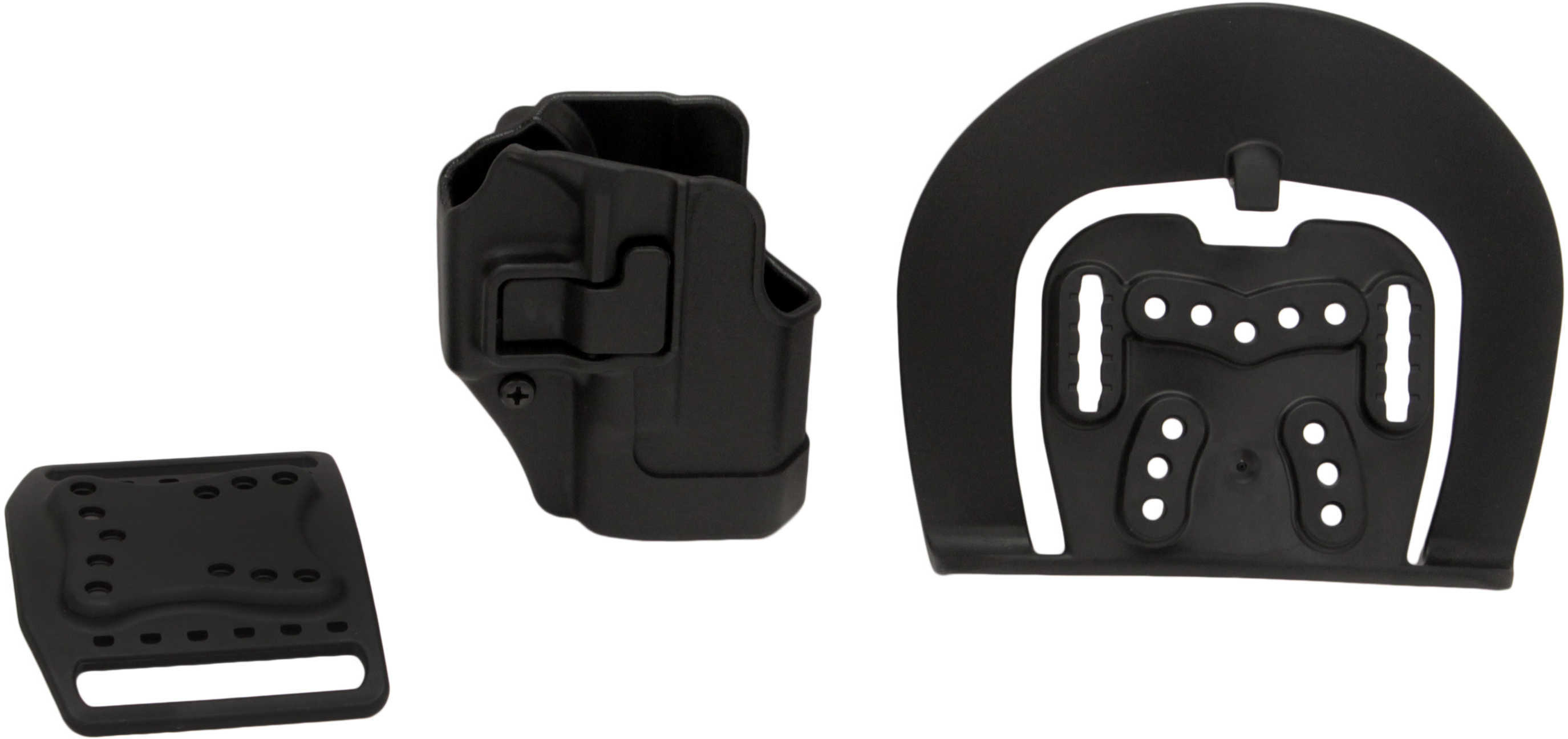 BlackHawk Products Group Serpa CF Belt & Paddle Holster Plain Matte Finish for Glock 26/27/33 Right Hand 410501BK-R