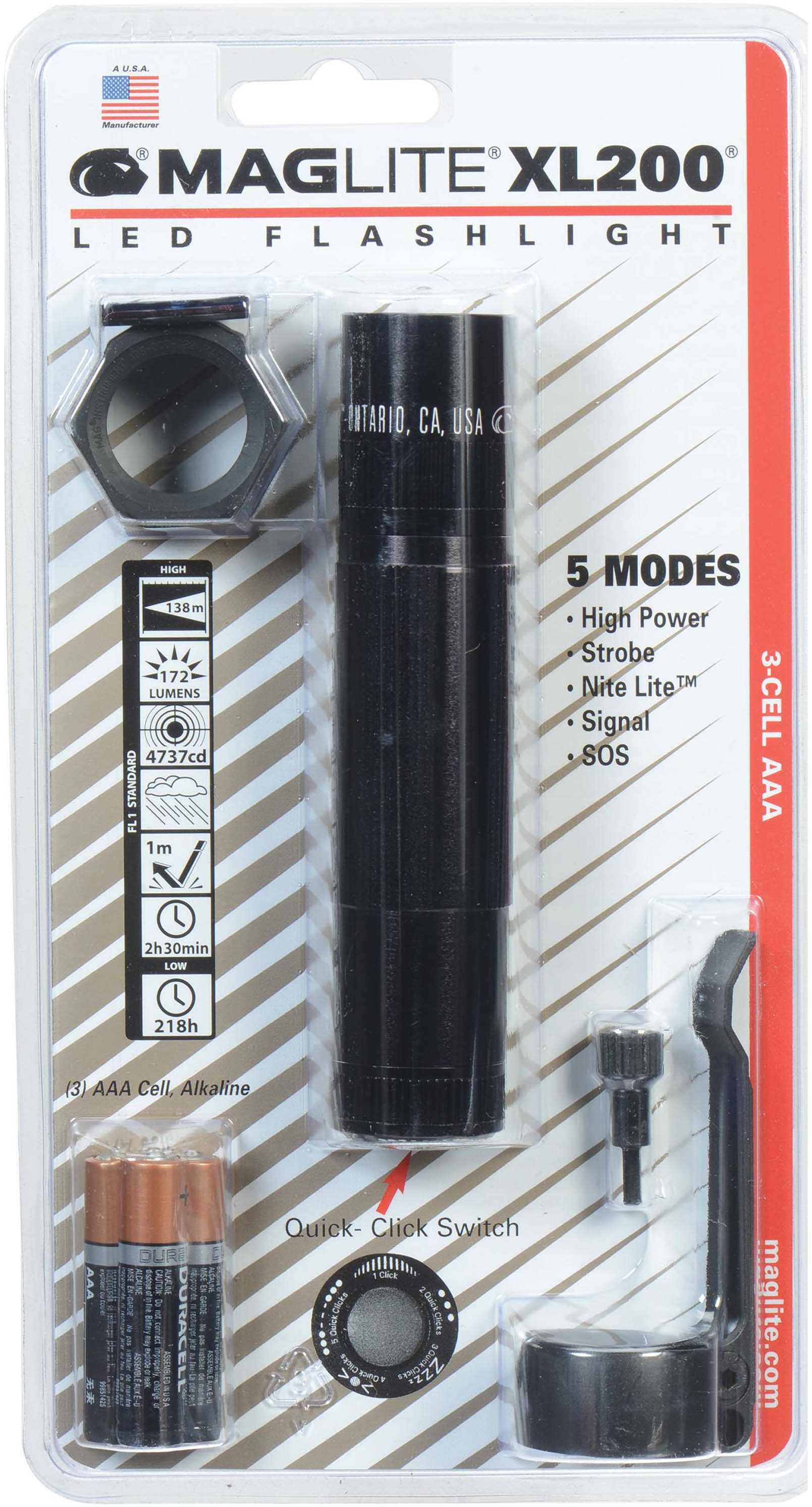 Maglite Xl200 3 Cell AAA Led, Blister Pack Tactical Md: Xl200-S301C