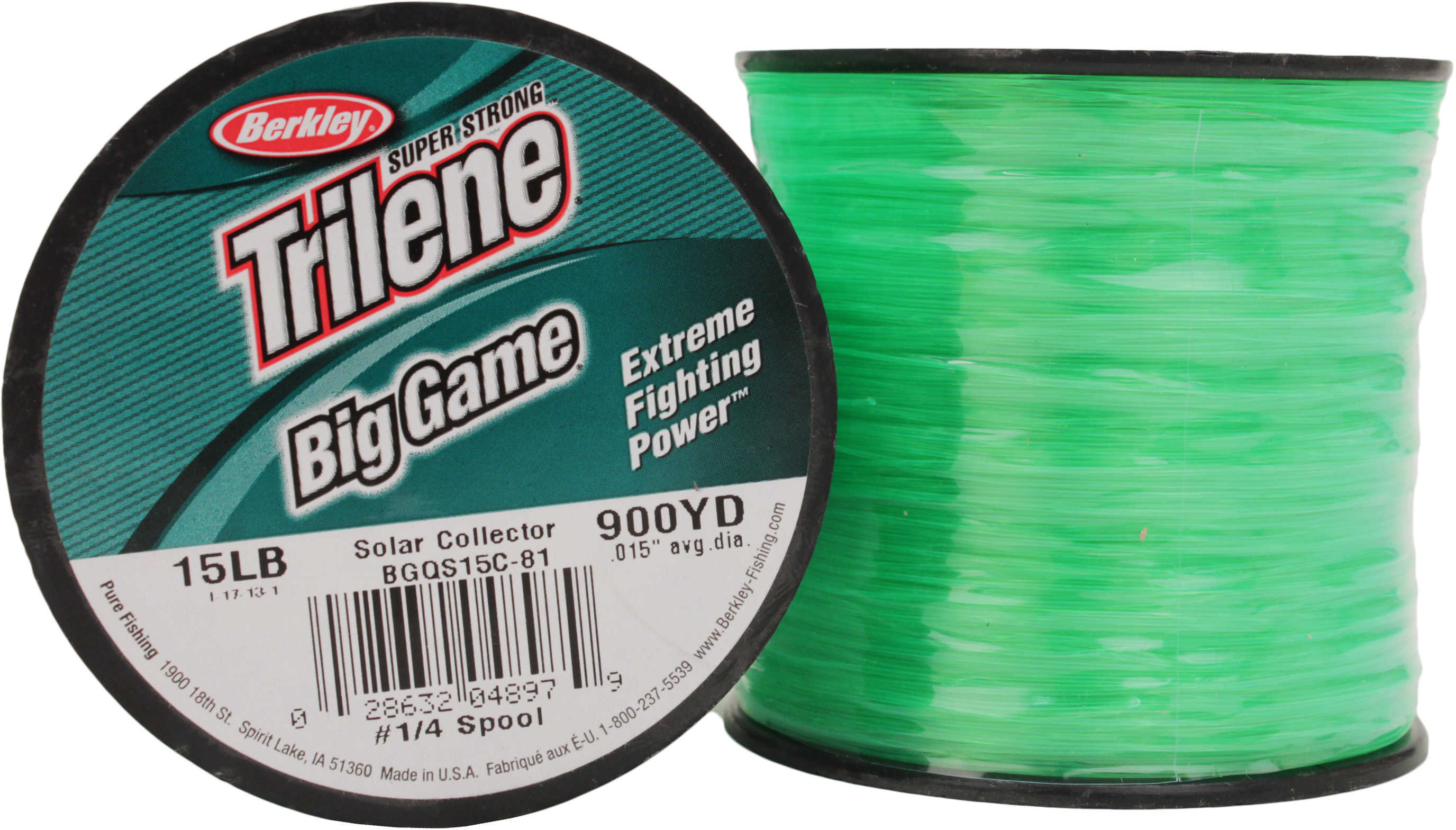 Berkley Trilene Big Game 1/4 lb Spool 15 900 Yards Solar Collector 1068362