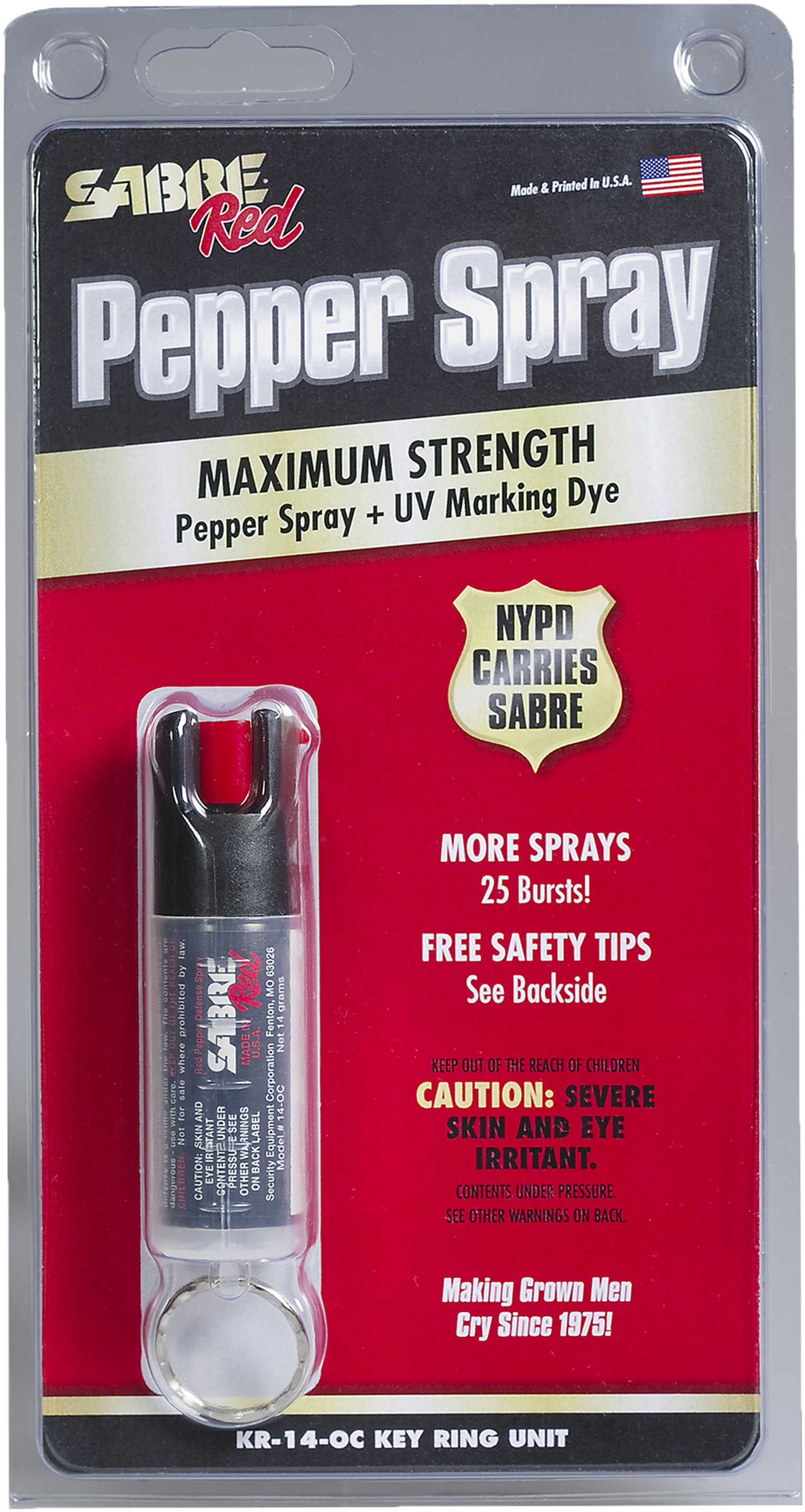 Security Equipment Corporation Sabre Red Pepper Spray With Keyring .54 Ounces Md: KR14OC