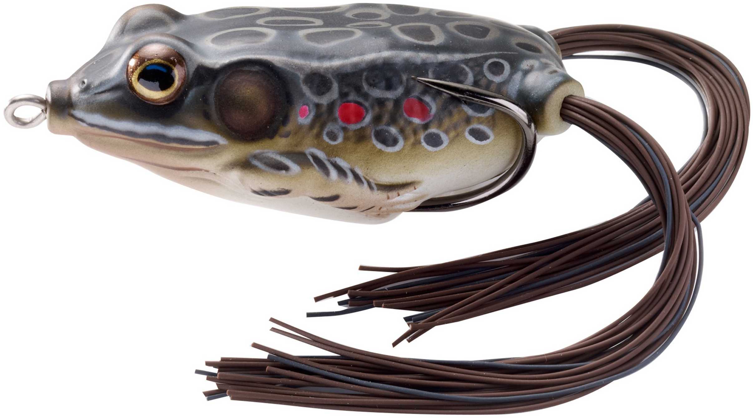 LIVETARGET Lures / Koppers Fishing and Tackle Corp Usa Hollow Body Frog 1/4oz 3/4in Brown/Black Md#: FGH45T-503