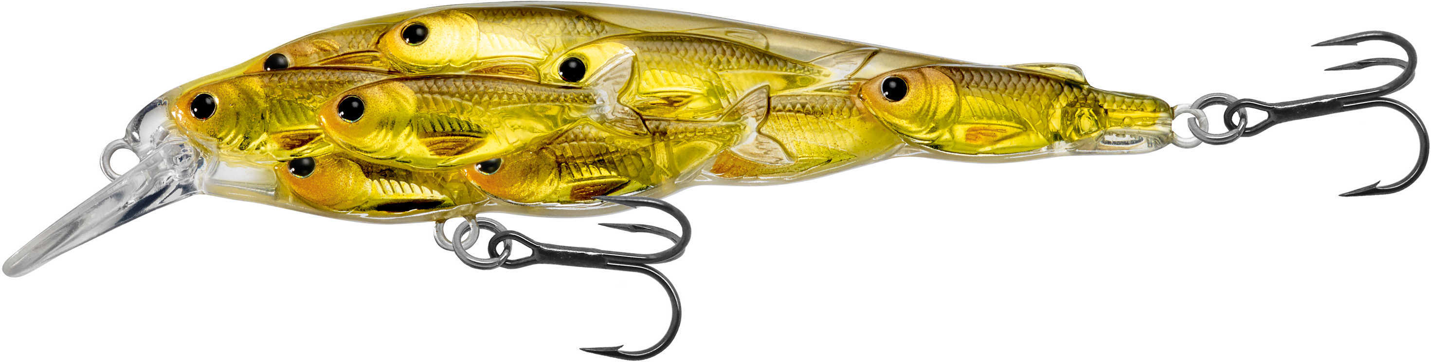 LIVETARGET Lures / Koppers Fishing and Tackle Corp Yearling Baitball Jerkbait Gold/Black #4 Md: YJB95S814