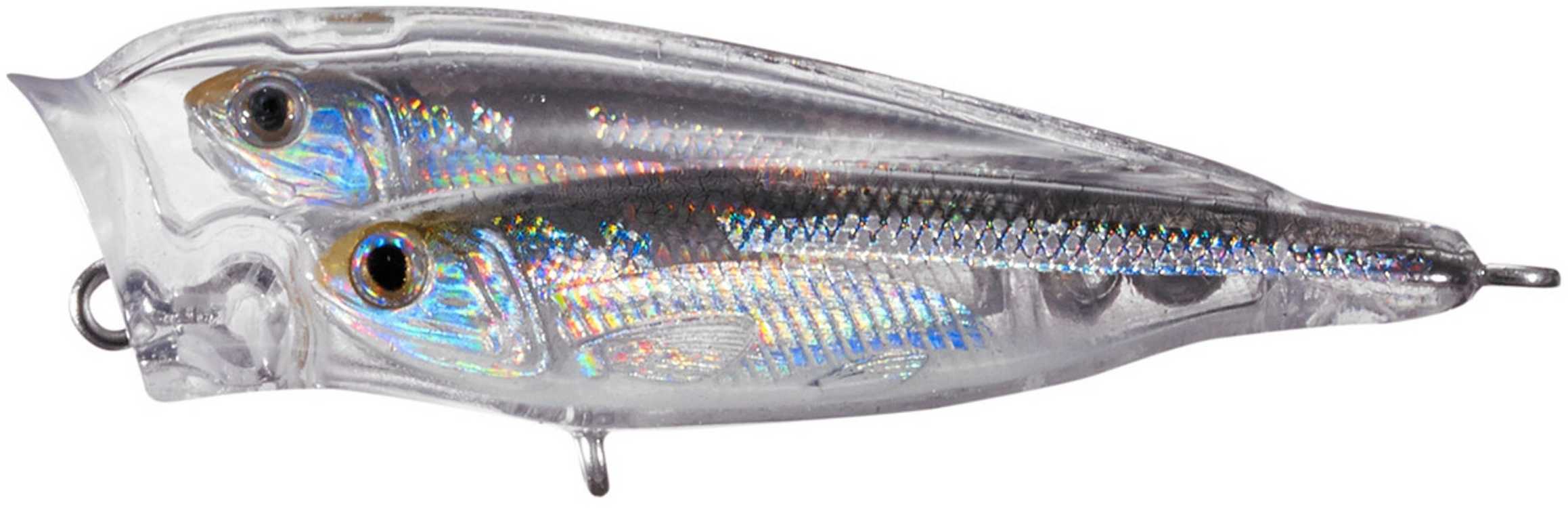 LIVETARGET Lures / Koppers Fishing and Tackle Corp Usa Baitball Popper 1/4Oz 2 1/2In Slver/Smoke GBP65T-951