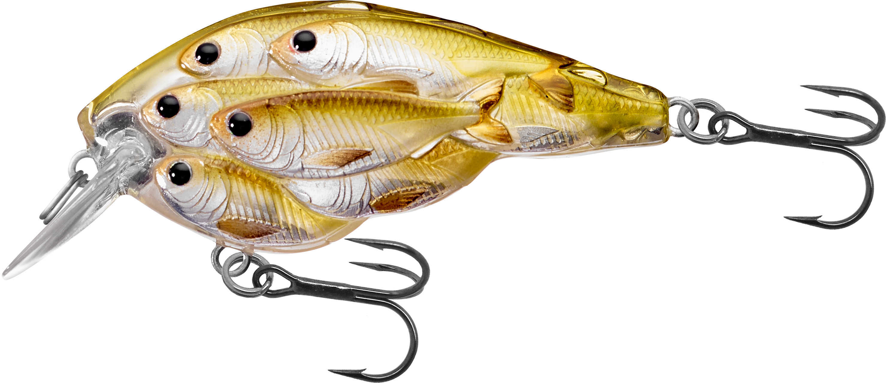 LIVETARGET Lures / Koppers Fishing and Tackle Corp Yearling Baitball Squarebill Pearl/Olive Shad #4 Md: YSB60S815