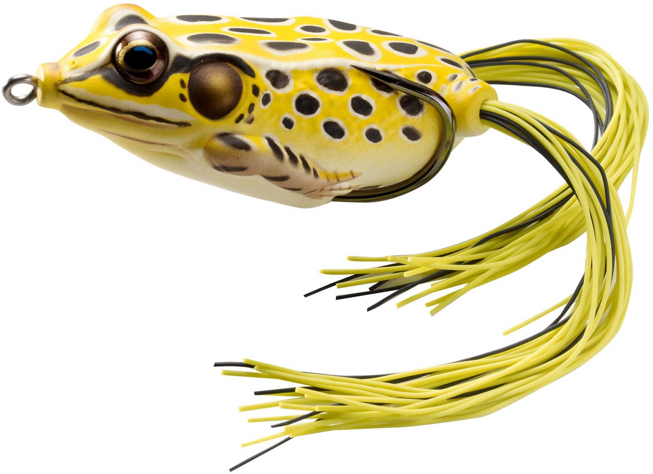LIVETARGET Lures / Koppers Fishing and Tackle Corp Usa Hollow Body Frog 1/4oz 3/4in Yellow/Black Md#: FGH45T-501