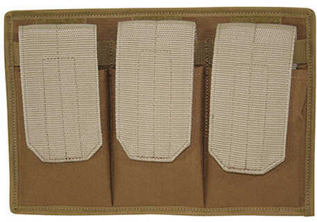 3 Pocket Magazine Pouch with Velcro Back - Coyote Brown Md: SQMP340CB