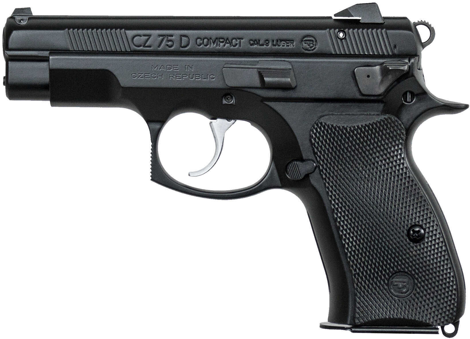 CZ 75-B 9mm Luger 3.8" Barrel 10 Round Rubber Grip Black Semi Automatic Pistol 01194