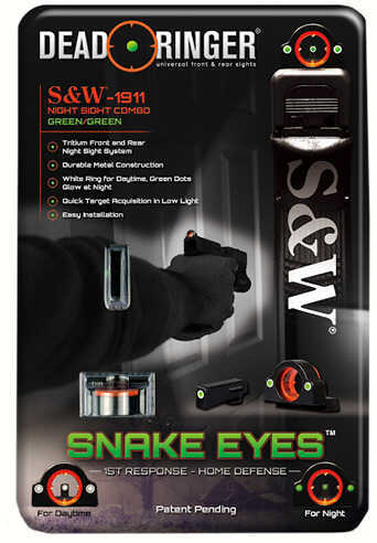 Dead Ringer Snake Eyes Pistol Sight Smith & Wesson 1911 Md: Dr4470