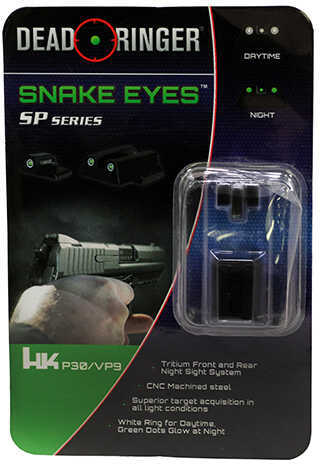Click to see larger image. Dead Ringer Snake Eyes Pistol Sight H&K P30/VP9 Md: DR5026
