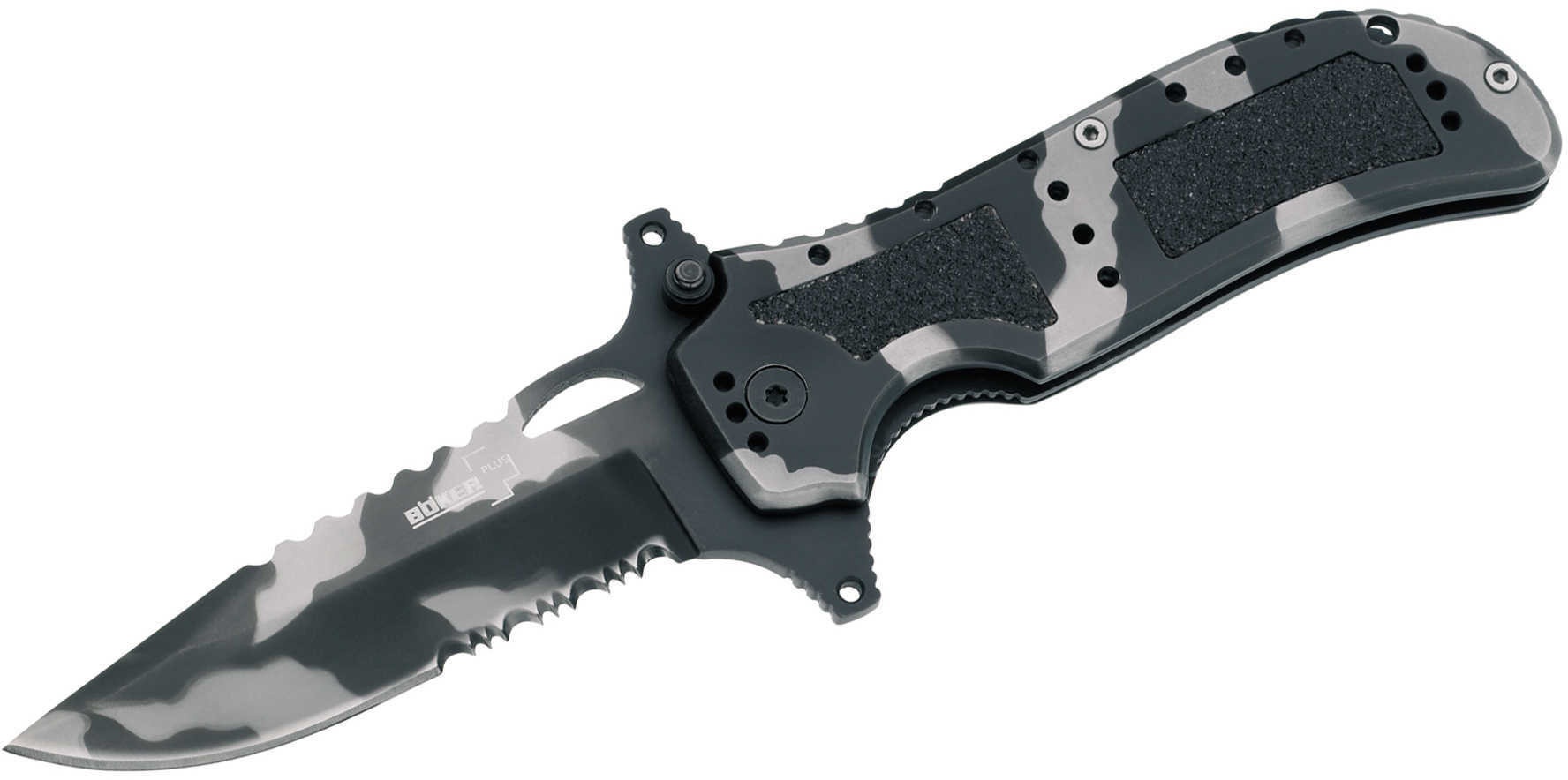 Boker USA Inc. Plus Folder Knife 3.8" Steel Drop Point Reptile Inlays/ 01BO119