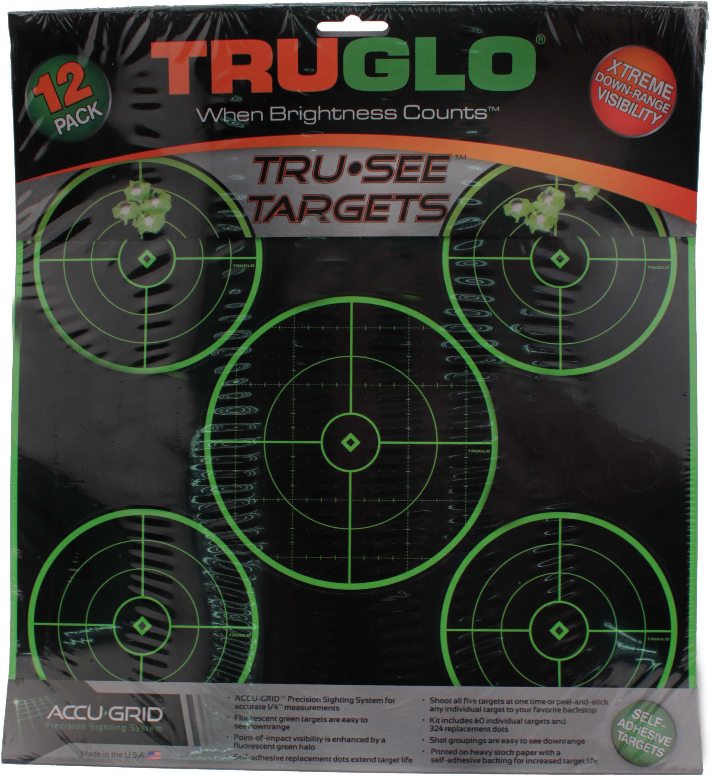 Truglo Target 5-Bull 12X12 12 Pack TG11A12