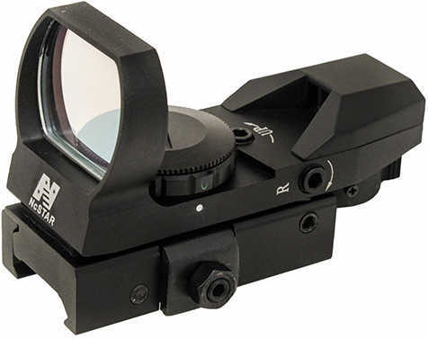 NcStar Green Reflex Sight/4 Reticles/QR Mount/Black Md: D4BGQ