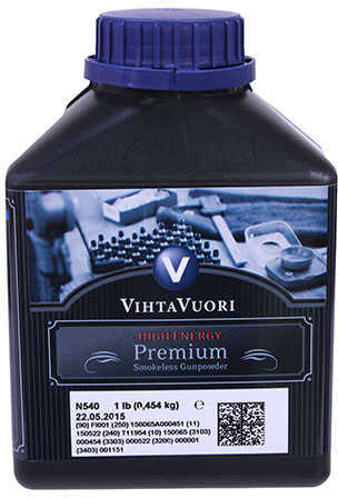 Vihtavuori N540 Smokeless Rifle Powder, 1 lb Container Md: N5401