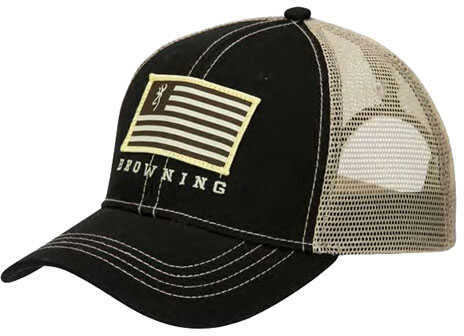 Browning Patriot Cap, Black/Tan Md: 308017991