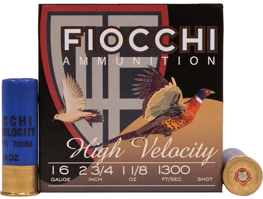 16 Gauge 25 Rounds Ammunition Fiocchi Ammo 2 3/4" 1 1/8 oz Lead #5