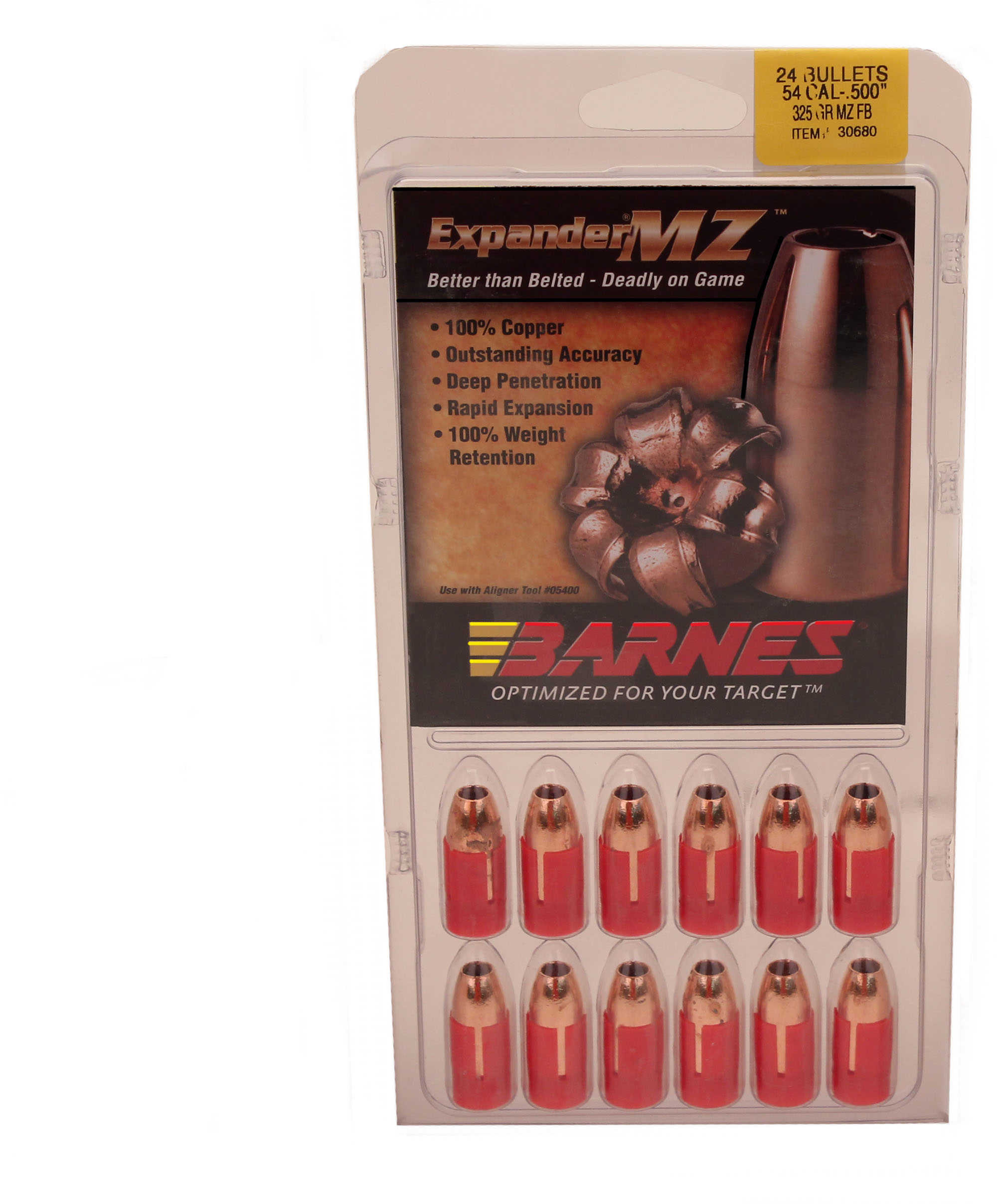 Barnes Bullets 54 Caliber 325 Grain Expander Muzzleloader (Per 24) 50054