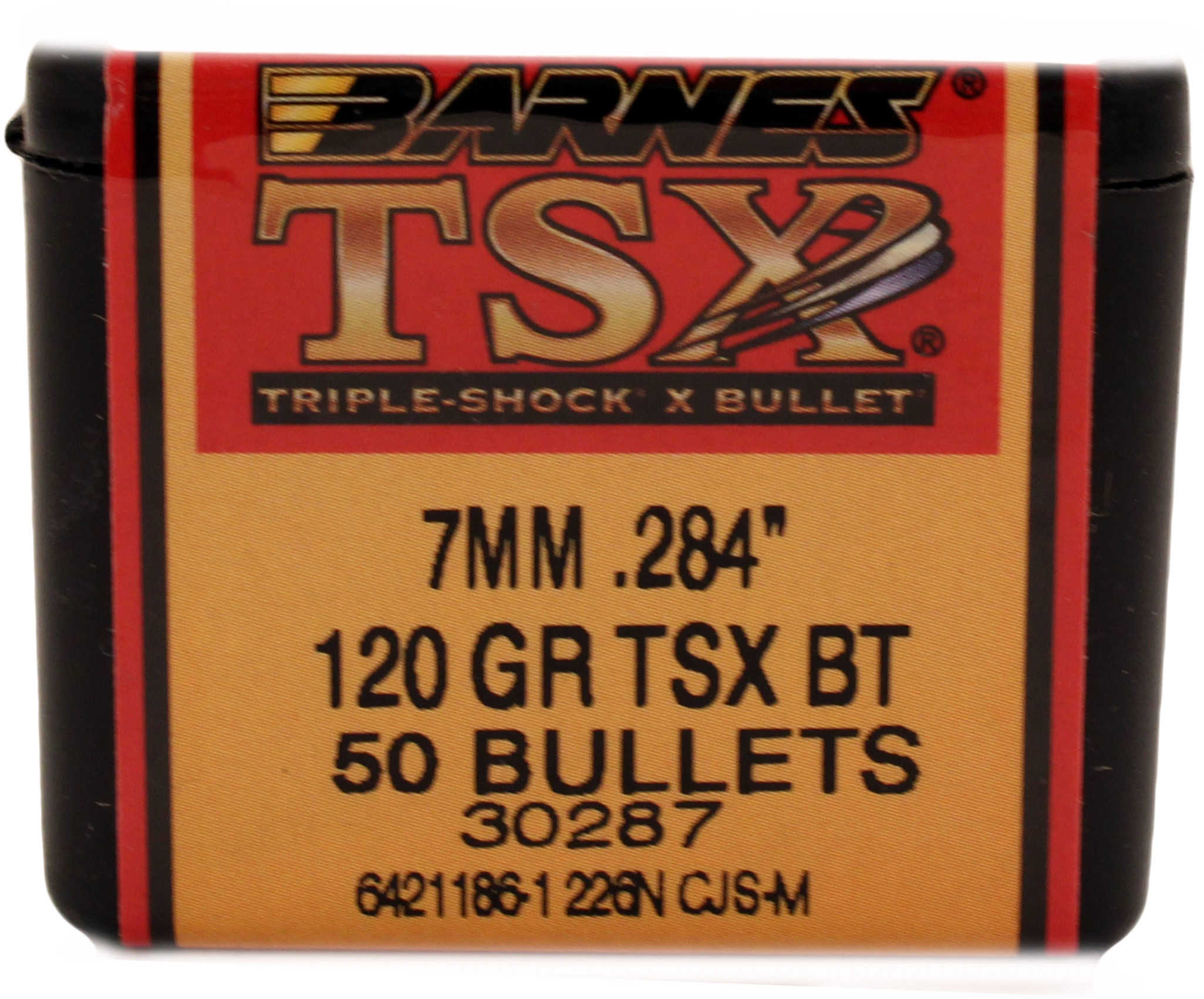 Barnes Bullets 7mm Caliber 120 Grain Triple Shok X Boattail (Per 50) 28442