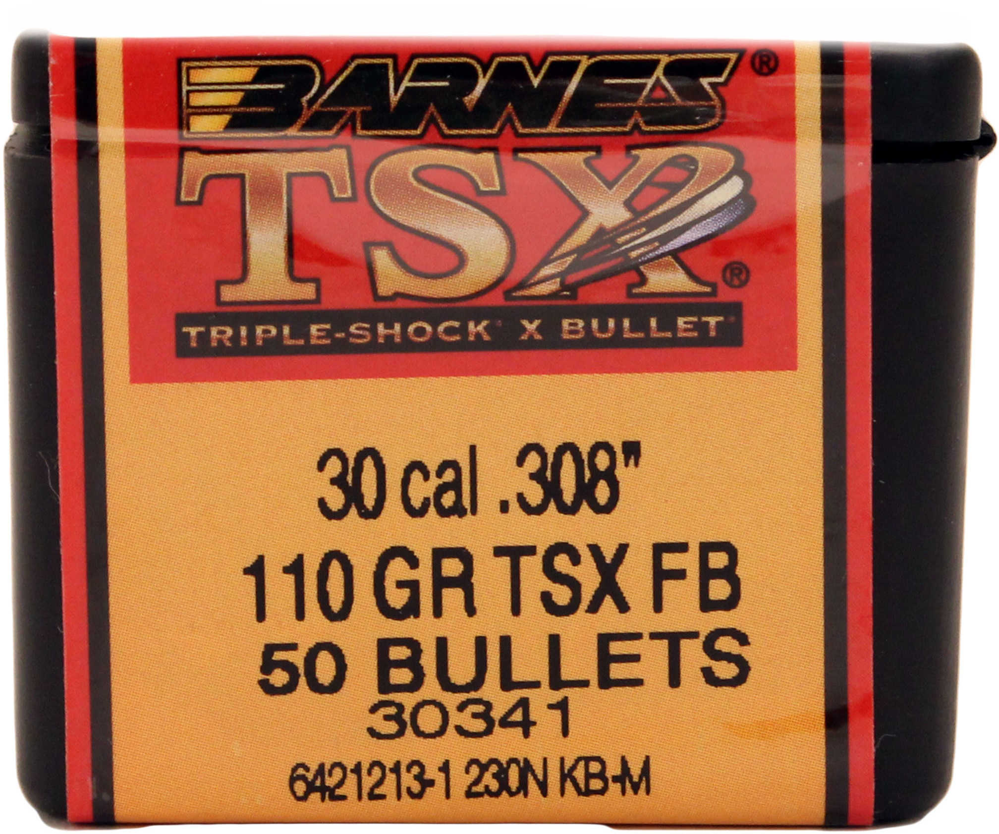 Barnes Bullets 30 Caliber .308 110 Grains Flat Base (Per 50) 30835