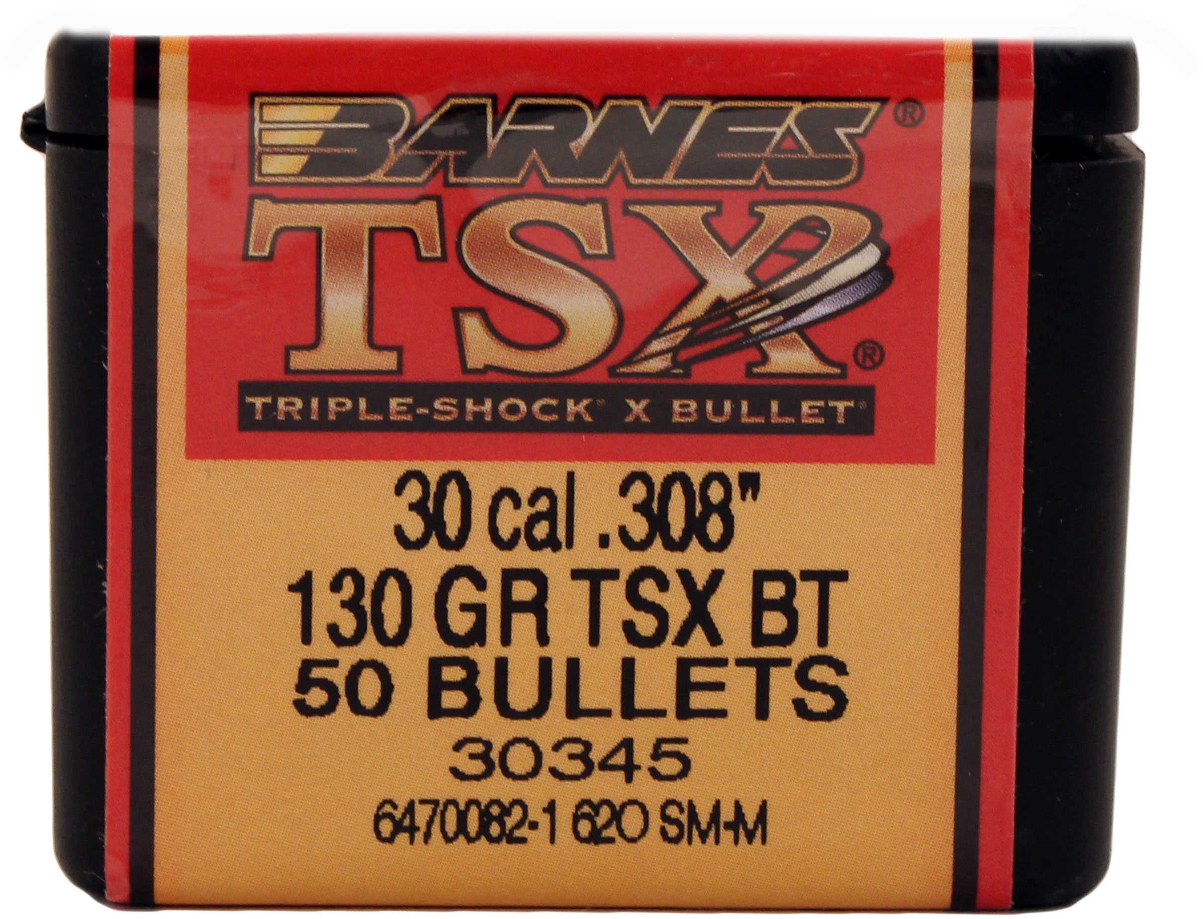 Barnes Bullets 30 Caliber 130 Grain Triple Shok X Boattail (Per 50) 30838