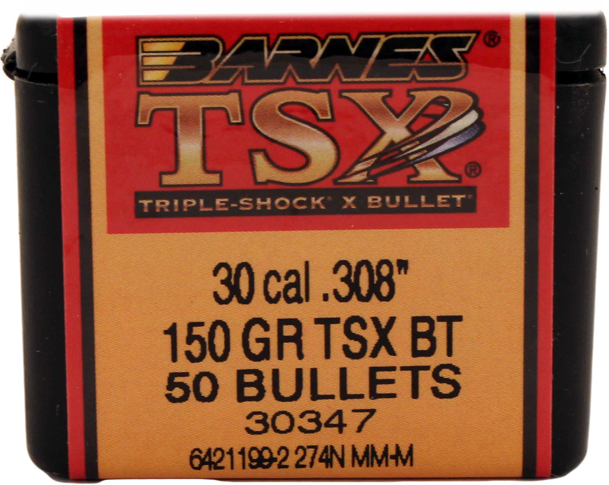 Barnes Bullets 30 Caliber 150 Grain Triple Shok X Boat tail (Per 50) 30347