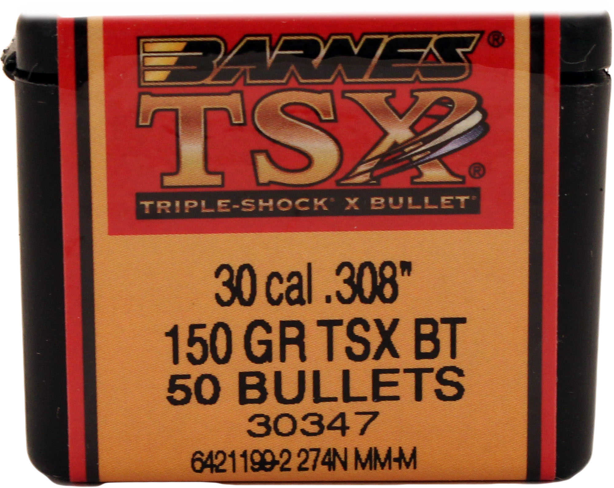 Barnes Bullets BAR 30 Caliber 150 Grains TSX .308" 30347