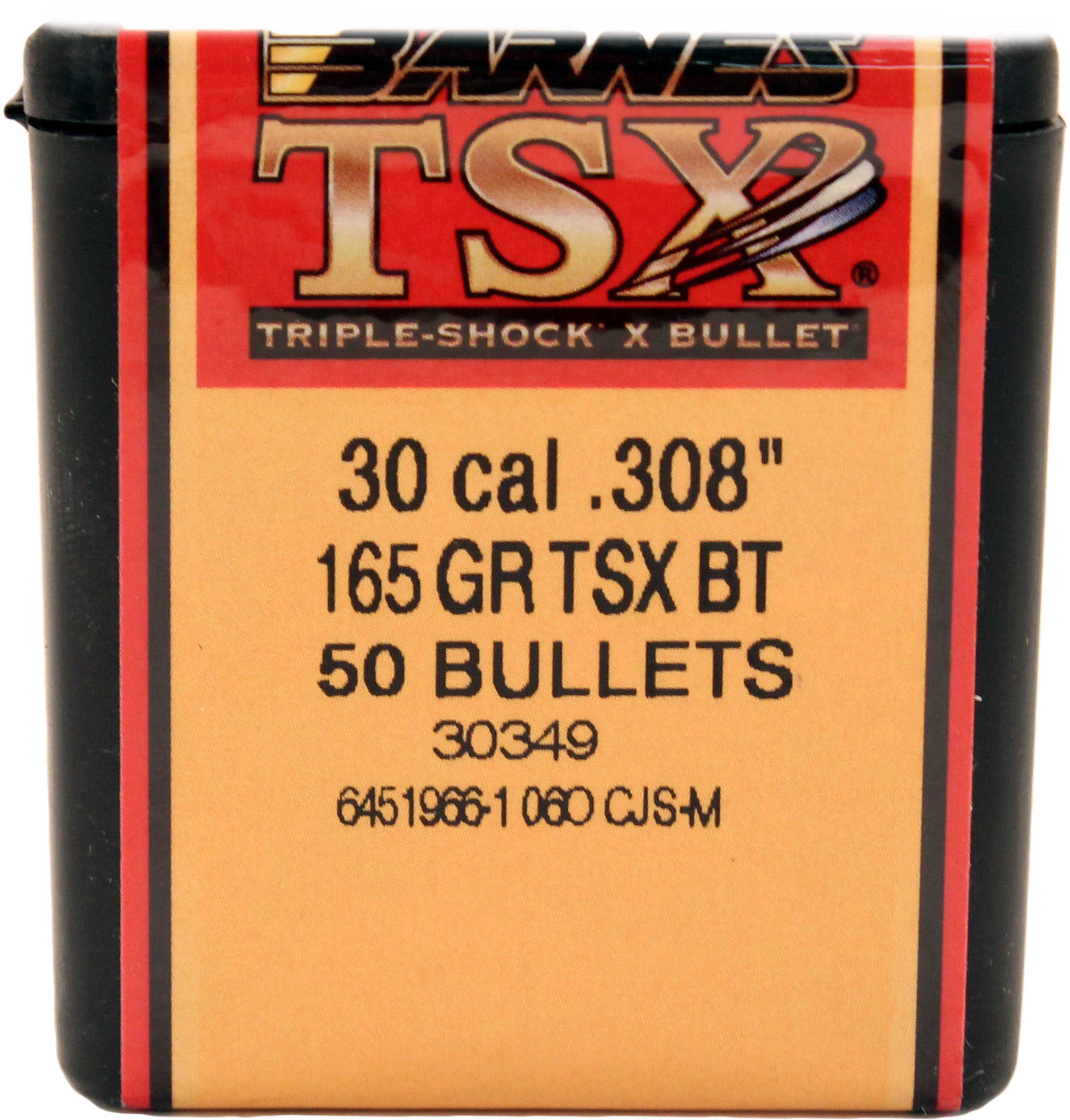 Barnes Bullets 30 Caliber 165 Grain Triple Shok X Boattail (Per 50) 30843
