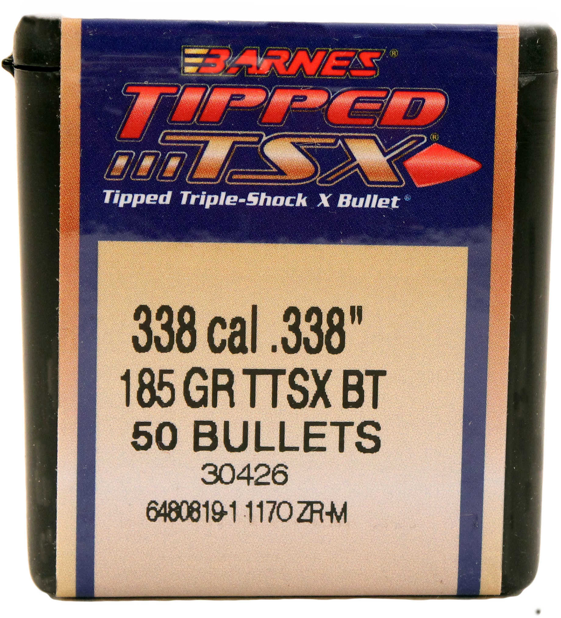 Barnes Bullets 338 Caliber .338" 185 Grains TTSX Boat Tail (Per 50) 33874