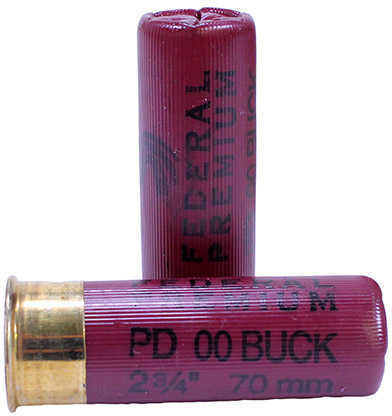 12 Gauge 5 Rounds Ammunition Federal Cartridge 2 3/4" 9 Pellets Lead #00 Buck