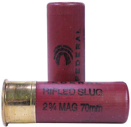 12 Ga Slug-Slug 1-1/4 oz 2-3/4" 5 Rds Federal Shotgun Ammo-img-1