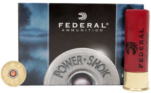 12 Gauge 5 Rounds Ammunition Federal Cartridge 3" 15 Pellets Lead #00 Buck
