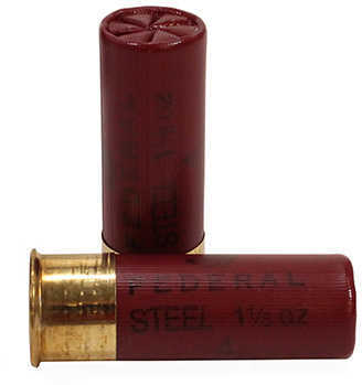 12 Gauge 25 Rounds Ammunition Federal Cartridge 2 3/4" 1 1/8 oz Steel #4
