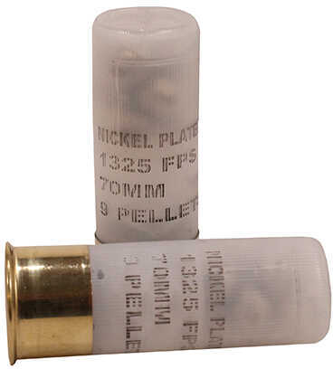12 Gauge 10 Rounds Ammunition Fiocchi Ammo 2 3/4" 9 Pellets Nickel Plated #00 Buck
