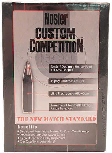 Nosler 22 Caliber (.224) 80 Grains Hollow Point Boat Tail Custom Competition (Per 250) 53080
