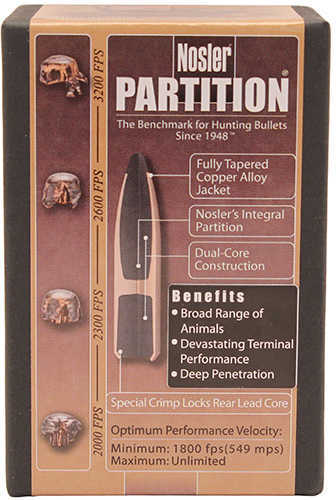 Nosler 270 Caliber 140 Grains Spitzer Partition (Per 50) 35200