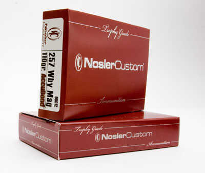 257 Weatherby Magnum 20 Rounds Ammunition Nosler 110 Grain Ballistic Tip