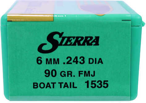 Sierra 6mm/243 Caliber 90 Grains FMJBT (Per 100) 1535
