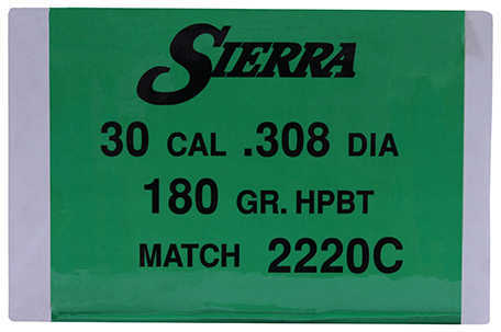 Sierra 30 Caliber 180 Grains HPBT Match (Per 500) 2220C